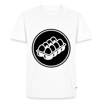 Symbole des œufs - T-shirt Premium bio Homme - blanc - Devant - Nico (187cm)