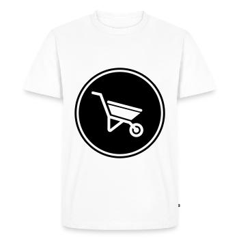Symbole de brouette - T-shirt Premium bio Homme - blanc - Devant - Nico (187cm)