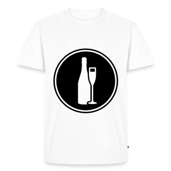 Red wine symbol - Men's Premium Organic T-Shirt - white - Front - Nico (187cm)