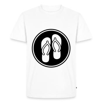 Flip-flops icon - Men's Premium Organic T-Shirt - white - Front - Nico (187cm)