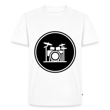Drums Musician Band - Men's Premium Organic T-Shirt - white - Front - Nico (187cm)