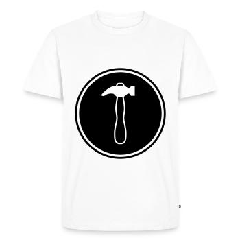 Artisans marteaux - T-shirt Premium bio Homme - blanc - Devant - Nico (187cm)
