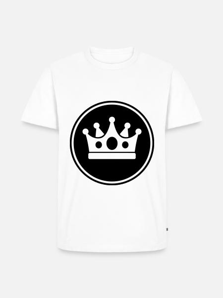 Krone Symbol - Männer Premium Bio T-Shirt - Weiß