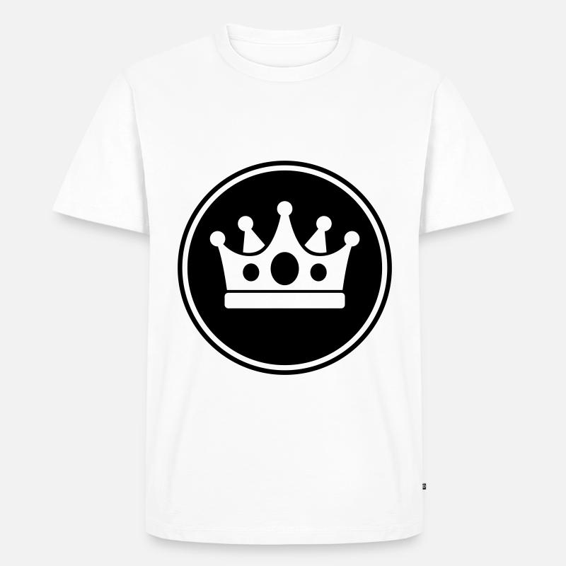 Krone Symbol - Männer Premium Bio T-Shirt - Weiß