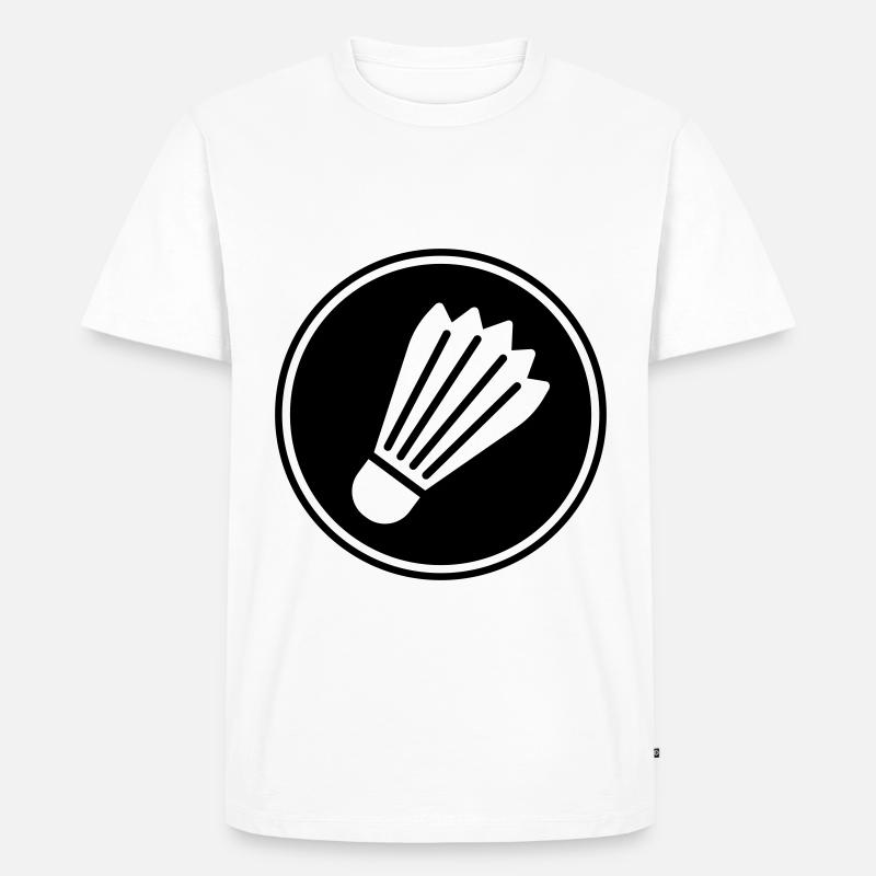 badminton - Männer Premium Bio T-Shirt - Weiß