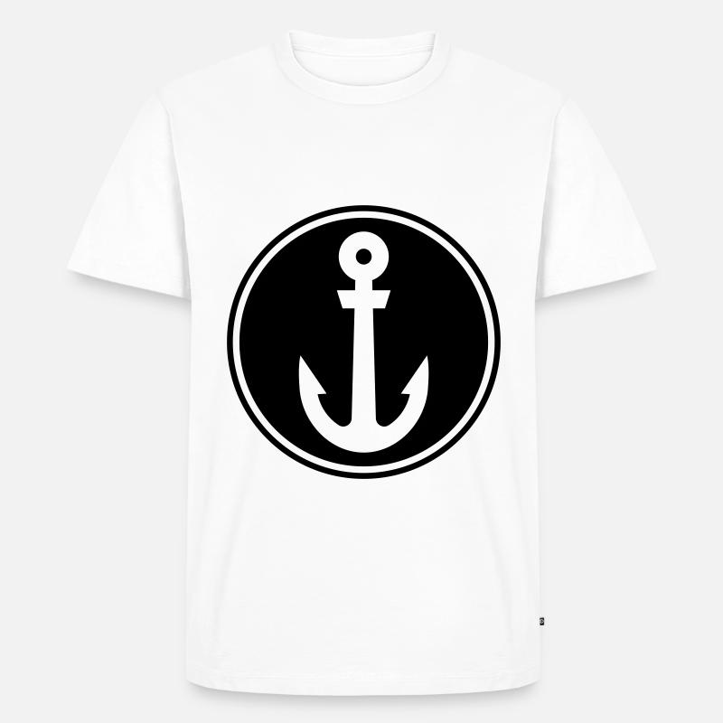 Anker Seemann - Männer Premium Bio T-Shirt - Weiß