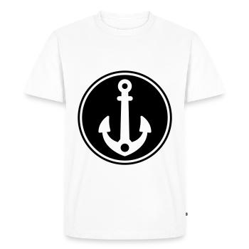 Icône de l’icône d’ancrage - T-shirt Premium bio Homme - blanc - Devant - Nico (187cm)