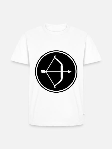 Pfeil und Bogen - Männer Premium Bio T-Shirt - Weiß