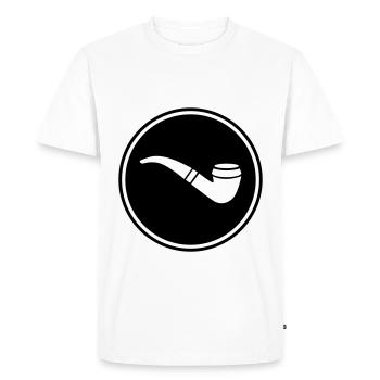 Fumer la pipe - T-shirt Premium bio Homme - blanc - Devant - Nico (187cm)