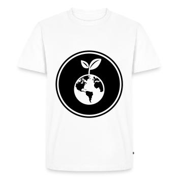 Planète Terre - T-shirt Premium bio Homme - blanc - Devant - Nico (187cm)