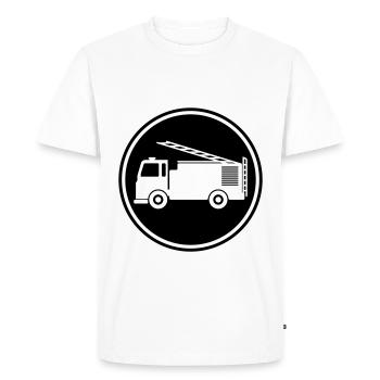 Fire engine - Men's Premium Organic T-Shirt - white - Front - Nico (187cm)