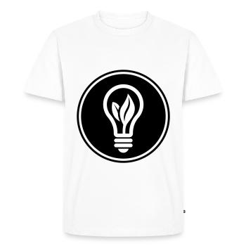 Icône d’ampoule - T-shirt Premium bio Homme - blanc - Devant - Nico (187cm)