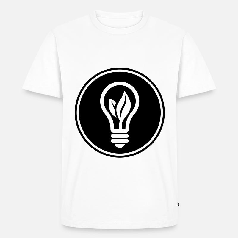 Glühbirne Symbol - Männer Premium Bio T-Shirt - Weiß