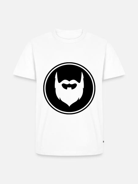 Beard symbol - Men's Premium Organic T-Shirt - white