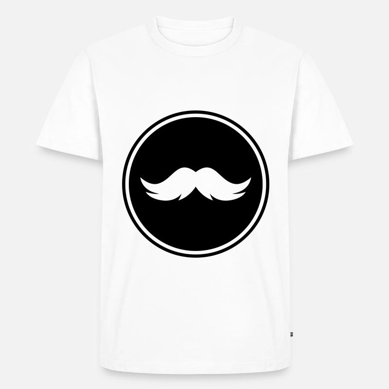 Schnurrbart symbol - Männer Premium Bio T-Shirt - Weiß
