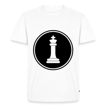 pièce d'échecs roi - T-shirt Premium bio Homme - blanc - Devant - Nico (187cm)