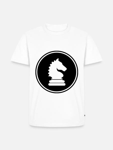 pièce d'échecs cheval - T-shirt Premium bio Homme - blanc