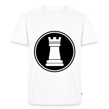 pièce d'échecs - T-shirt Premium bio Homme - blanc - Devant - Nico (187cm)