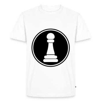Pièce d'échecs pion évêque - T-shirt Premium bio Homme - blanc - Devant - Nico (187cm)