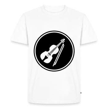 Violin Icon symbol - Men's Premium Organic T-Shirt - white - Front - Nico (187cm)
