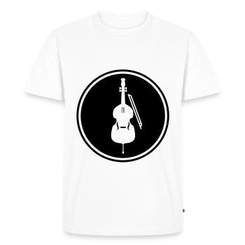 Violin icon symbol - Men's Premium Organic T-Shirt - white - Front - Nico (187cm)