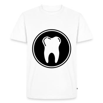 Tooth icon symbol - Men's Premium Organic T-Shirt - white - Front - Nico (187cm)