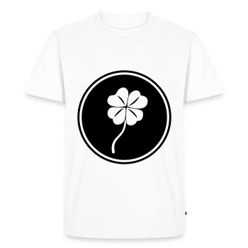 Trèfle porte-bonheur - T-shirt Premium bio Homme - blanc - Devant - Nico (187cm)