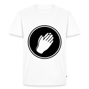 Hands icon - Men's Premium Organic T-Shirt - white - Front - Nico (187cm)