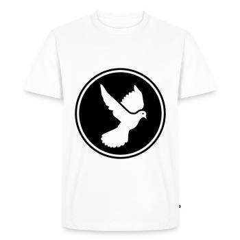 Symbole de colombe - T-shirt Premium bio Homme - blanc - Devant - Nico (187cm)