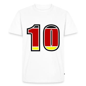 10 Numéro Allemagne Jersey - T-shirt Premium bio Homme - blanc - Devant - Nico (187cm)
