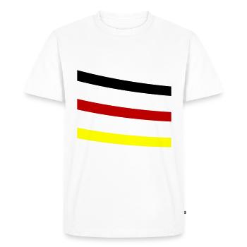 Germany Line - Men's Premium Organic T-Shirt - white - Front - Nico (187cm)
