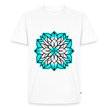 Snowflake Winter - Men's Premium Organic T-Shirt - white - Front - Nico (187cm)