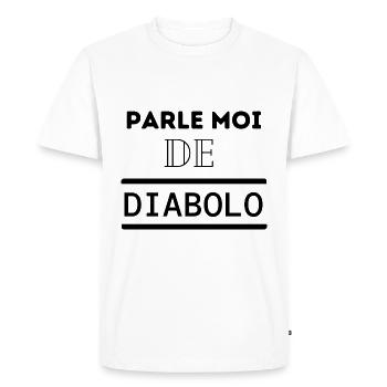 Cadeau humour diabolo cirque passion drôle - T-shirt Premium bio Homme - blanc - Devant - Nico (187cm)