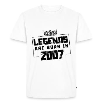2007 Légendes nées en - T-shirt Premium bio Homme - blanc - Devant - Nico (187cm)