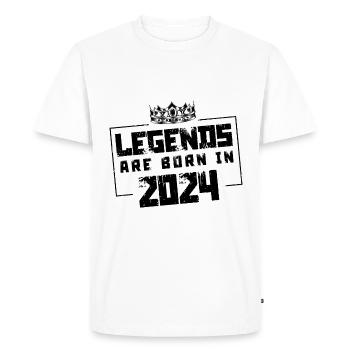 2024 légendes nées en - T-shirt Premium bio Homme - blanc - Devant - Nico (187cm)