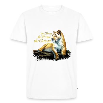 La Reine - T-shirt Premium bio Homme - blanc - Devant - Nico (187cm)