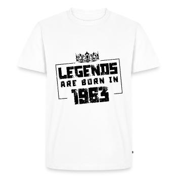 1963 Légendes nées en - T-shirt Premium bio Homme - blanc - Devant - Nico (187cm)