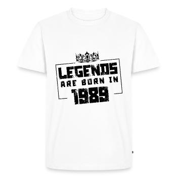 1989 Légendes nées en - T-shirt Premium bio Homme - blanc - Devant - Nico (187cm)