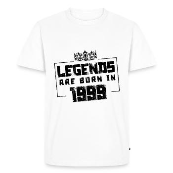 1999 Légendes nées en - T-shirt Premium bio Homme - blanc - Devant - Nico (187cm)