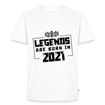 2021 légendes nées en - T-shirt Premium bio Homme - blanc - Devant - Nico (187cm)