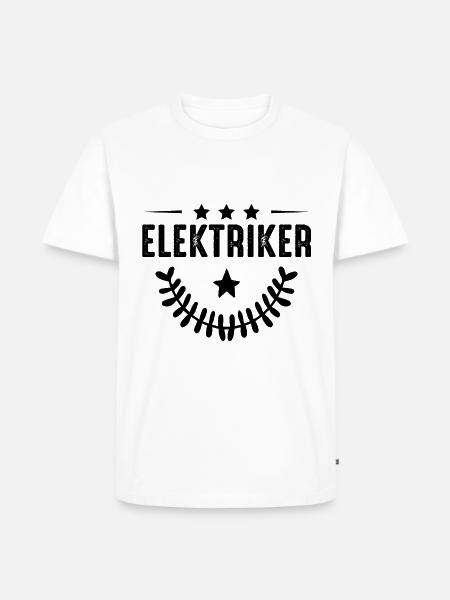 Elektriker Beruf - Männer Premium Bio T-Shirt - Weiß