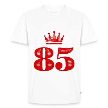 85 Number crown - Men's Premium Organic T-Shirt - white - Front - Nico (187cm)
