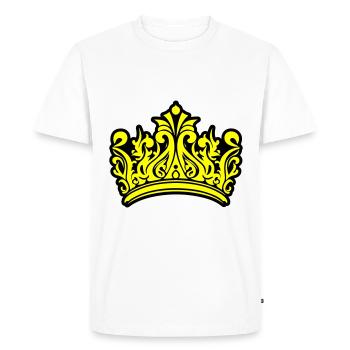 Crown Symbol Design - Men's Premium Organic T-Shirt - white - Front - Nico (187cm)