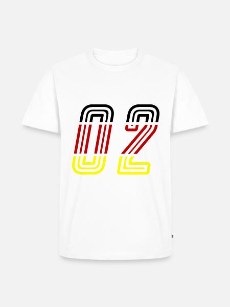 2 Zahl symbol Germany - Männer Premium Bio T-Shirt - Weiß