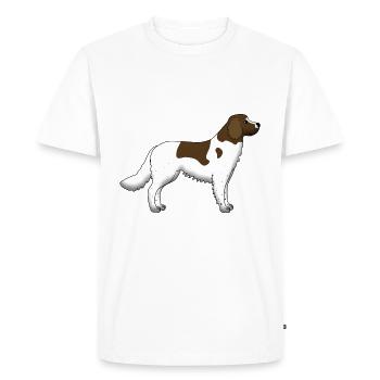 small Münsterländer - Men's Premium Organic T-Shirt - white - Front - Nico (187cm)