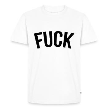fuckin - Men's Premium Organic T-Shirt - white - Front - Nico (187cm)