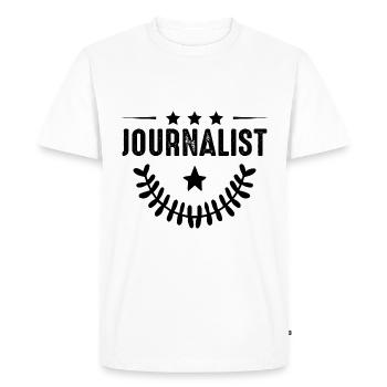 Journalist profession - Men's Premium Organic T-Shirt - white - Front - Nico (187cm)