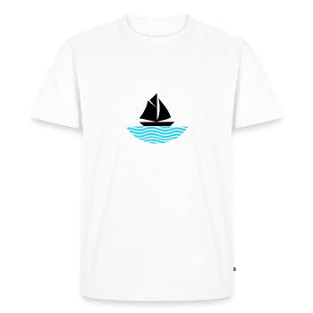 boat - Men's Premium Organic T-Shirt - white - Front - Nico (187cm)