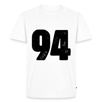 Maillot à 94 numéros - T-shirt Premium bio Homme - blanc - Devant - Nico (187cm)