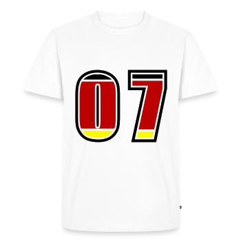 7 Number Germany Jersey - Men's Premium Organic T-Shirt - white - Front - Nico (187cm)